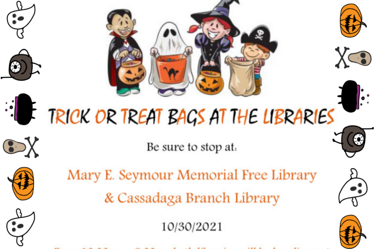 Trick or Treat Bags are BACK at the Libraries! 10/23 and 10/30