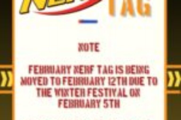 February Nerf Tag Moved!