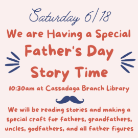 A Special Father’s Day Story Time this Saturday
