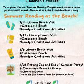 2022 Summer Reading Program Events