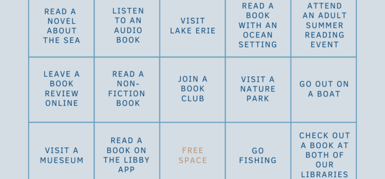 Adult Summer Reading Bingo Card Adult Summer Reading Bingo Card