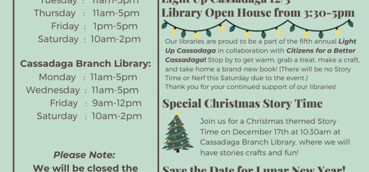 December Newsletter and Calendar of Events